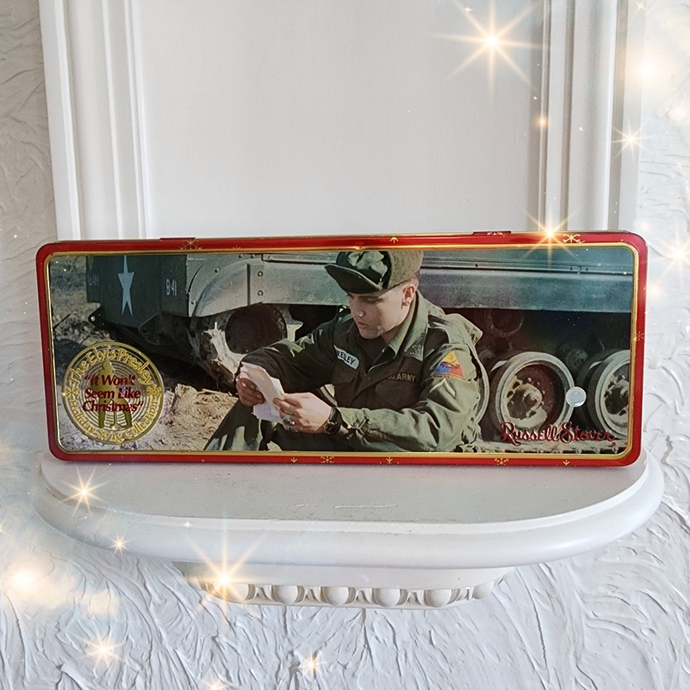 Elvis Presley Russell Stover Hinged Candy Tinn "It Won't Seem Like Christmas.